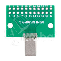 Разъем mini DisplayPort (штекер) на плате (20 pin, 2,54 мм)