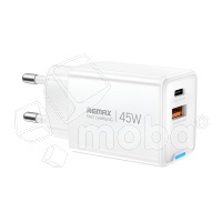 Сетевое зарядное устройство USB/Type-C Remax CA05 (45W, QC4.0, PD, 2 порта, GaN) Белый