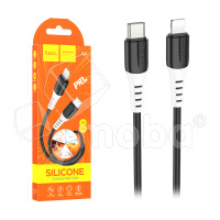 Кабель Type-C - Lightning Hoco X82 (3A, PD, оплетка силикон, термостойкий) Черный