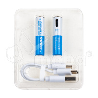 Аккумуляторные батарейки "AAA" VariCore Li-ion 1.5V 600 mAh (2 шт, перезаряжаемые, зарядка через Type-C) купить по цене производителя Омск | Moba