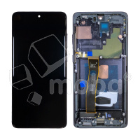 Дисплей для Samsung Galaxy S20 Ultra (G988B) модуль с рамкой Черный - (Soft OLED, 120 Гц) (Full Size)