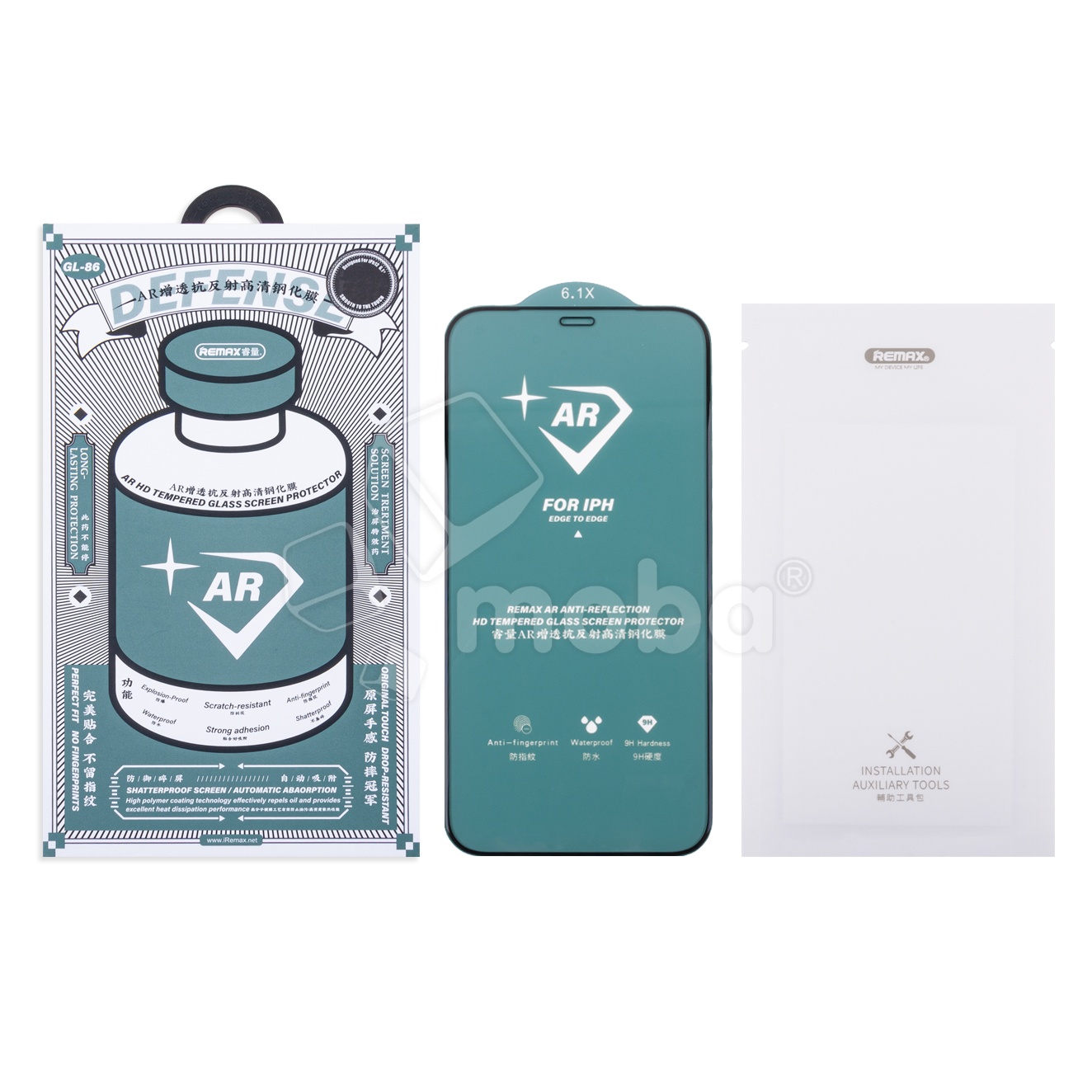 Защитное стекло "Антибликовое" Remax Medicine Glass GL-86 для iPhone 12/12 Pro Черный