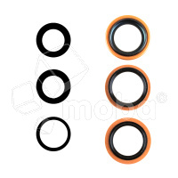 Стекло камеры для iPhone 17 Pro/17 Pro Max (комплект 3 шт.) Оранжевый