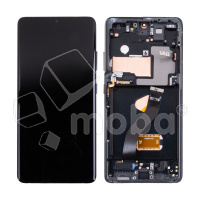 Дисплей для Samsung Galaxy S21 Ultra (G998B) модуль с рамкой Черный - OR Ref. (SP)