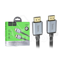 Кабель HDMI - HDMI Hoco US03 (ver 2.0, оплетка нейлон, 1 м) Черный