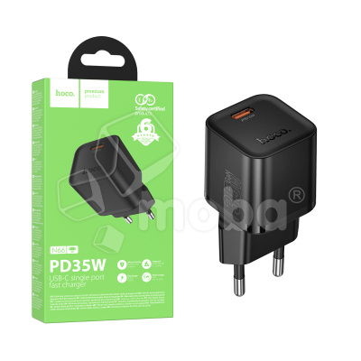 Сетевое зарядное устройство Type-C Hoco N66 (35W, PD) Черный