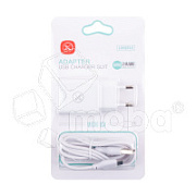 Сетевое зарядное устройство USB XO L99 (12W, кабель MicroUSB) Белый