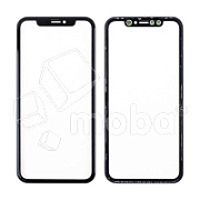 Стекло для переклейки iPhone Xr с OCA пленкой + рамка Черный - OR (Mitsubishi)