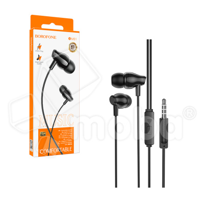 Гарнитура "3,5 мм" Jack Borofone BM61 (вакуумные) Черный
