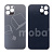 Задняя крышка для iPhone 12 Pro (A2407) Серый (стекло, монолит, широкий вырез под камеру, логотип) - Премиум
